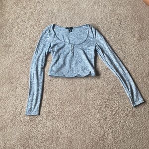 Forever 21 crop top with three buttons never worn
